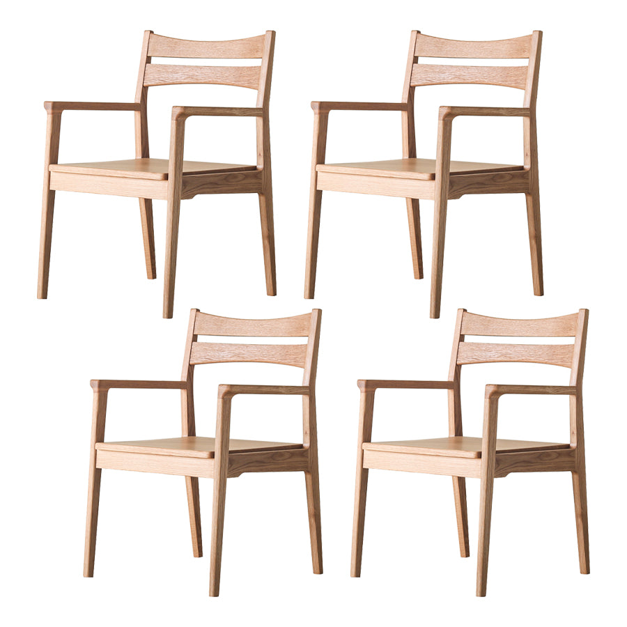Modern Style Dining Chair Wooden Open Back Arm Chair for Living Room