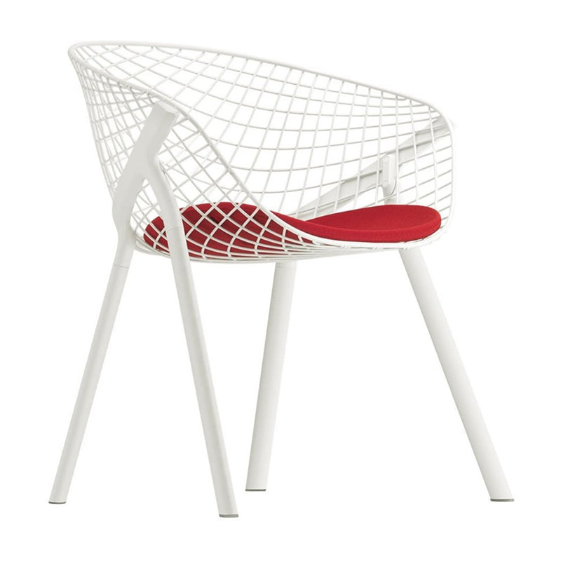 Modern Style Arm Chair Metal Cross Back Dining Room Chair for Indoor