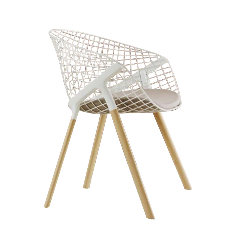 Modern Style Arm Chair Metal Cross Back Dining Room Chair for Indoor