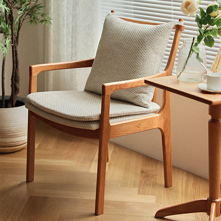 Home Contemporary Dining Chair Solid Wood Upholstered Dining Chair