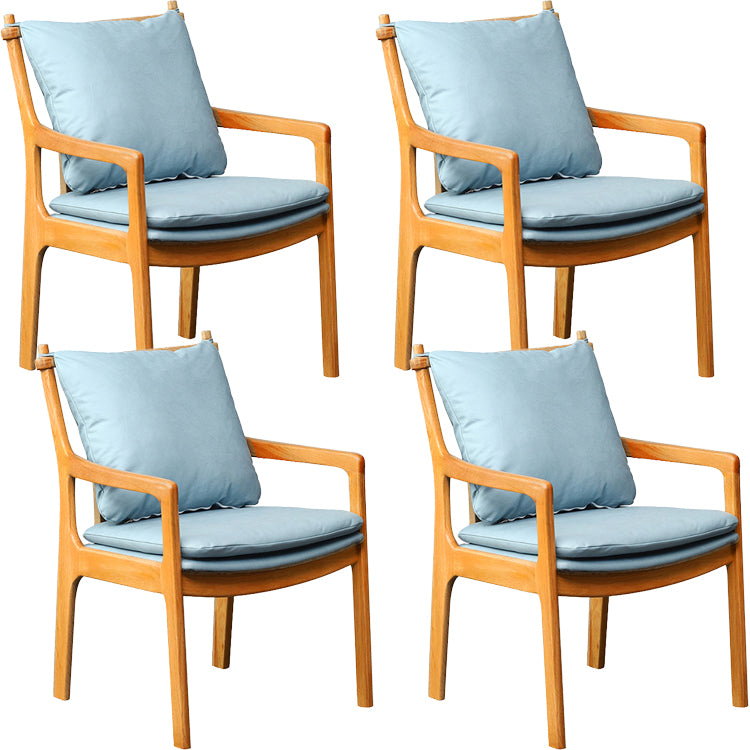 Home Contemporary Dining Chair Solid Wood Upholstered Dining Chair