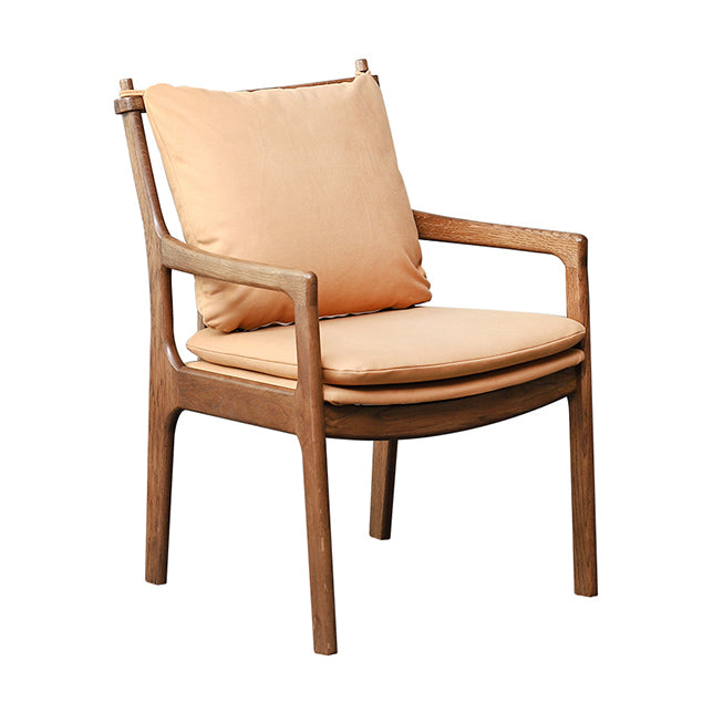 Home Contemporary Dining Chair Solid Wood Upholstered Dining Chair