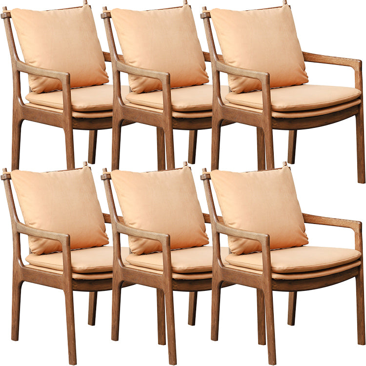 Home Contemporary Dining Chair Solid Wood Upholstered Dining Chair