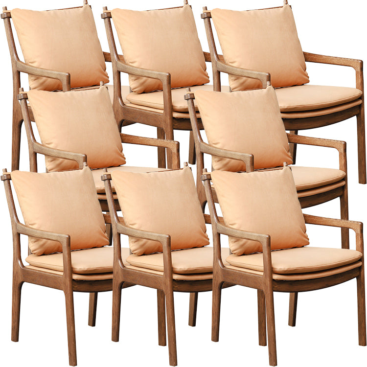 Home Contemporary Dining Chair Solid Wood Upholstered Dining Chair