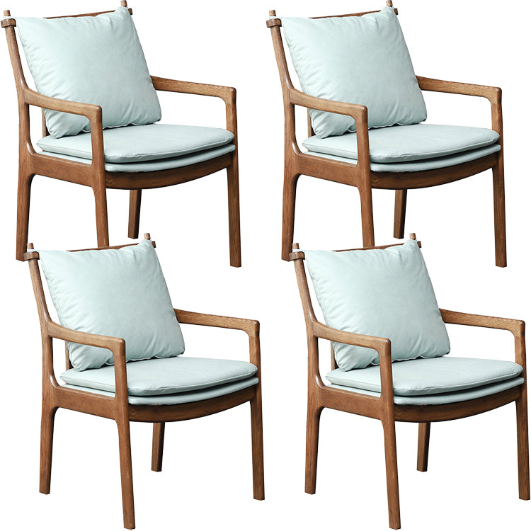 Home Contemporary Dining Chair Solid Wood Upholstered Dining Chair