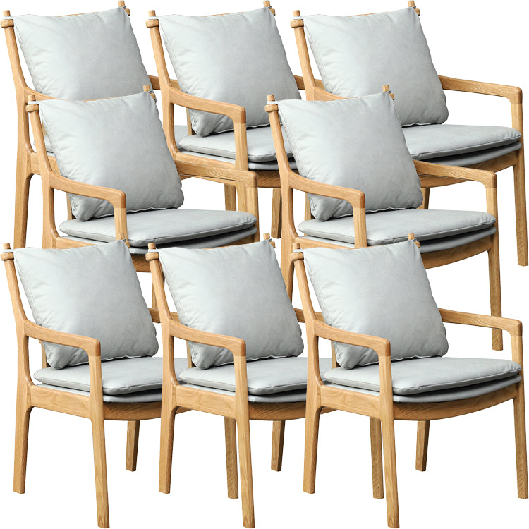Home Contemporary Dining Chair Solid Wood Upholstered Dining Chair