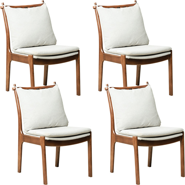 Home Contemporary Dining Chair Solid Wood Upholstered Dining Chair