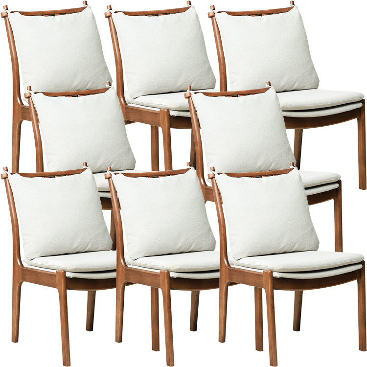 Home Contemporary Dining Chair Solid Wood Upholstered Dining Chair