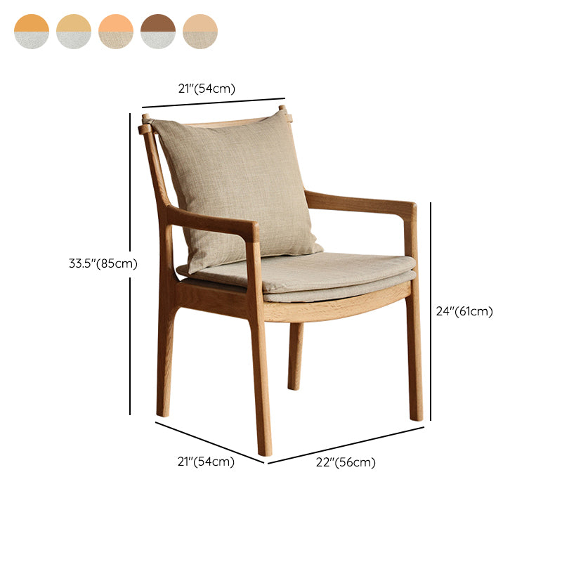 Home Contemporary Dining Chair Solid Wood Upholstered Dining Chair