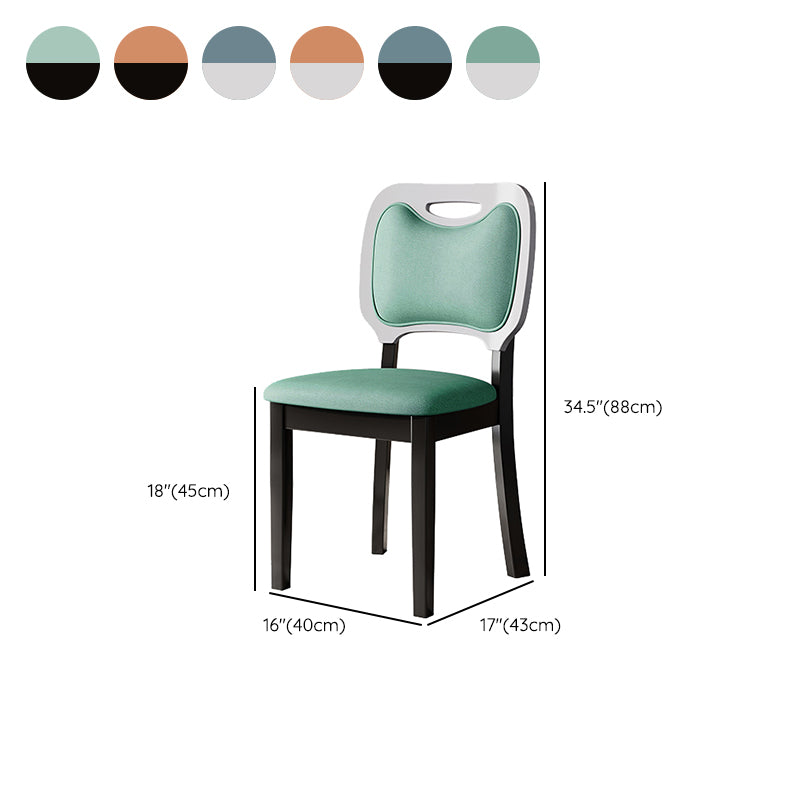 Nordic Style Solid Wood Chair Open Back Dining Side Chair for Dinning Room
