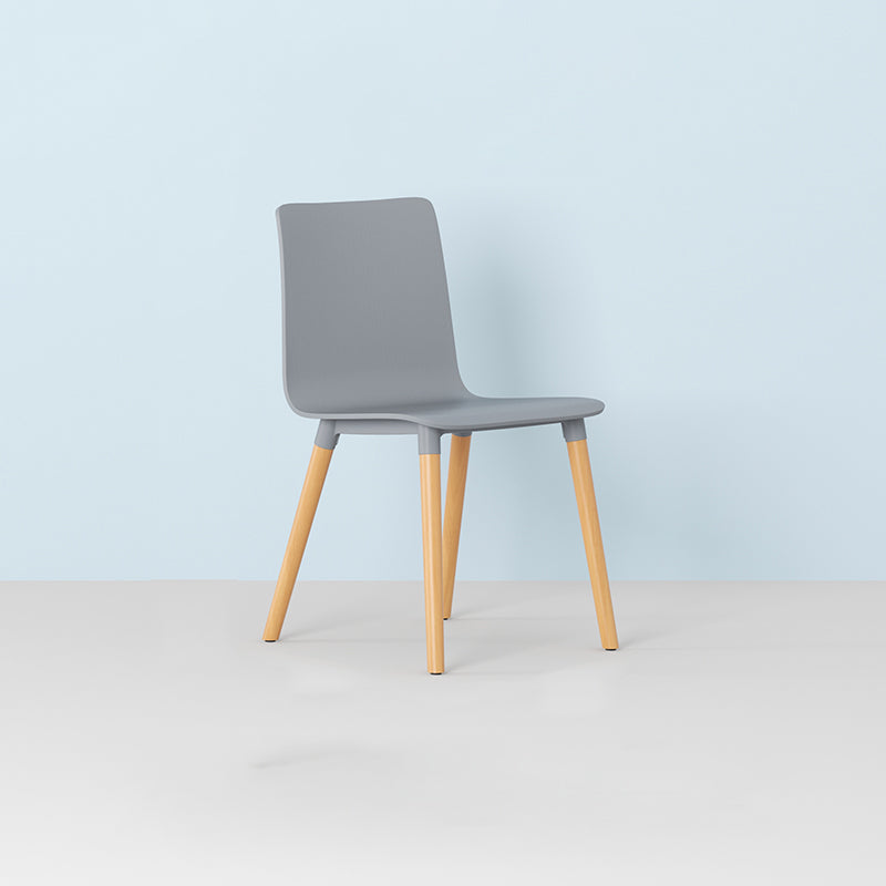 Contemporary Open Dining Chair Wooden Side Chair for Dining Room