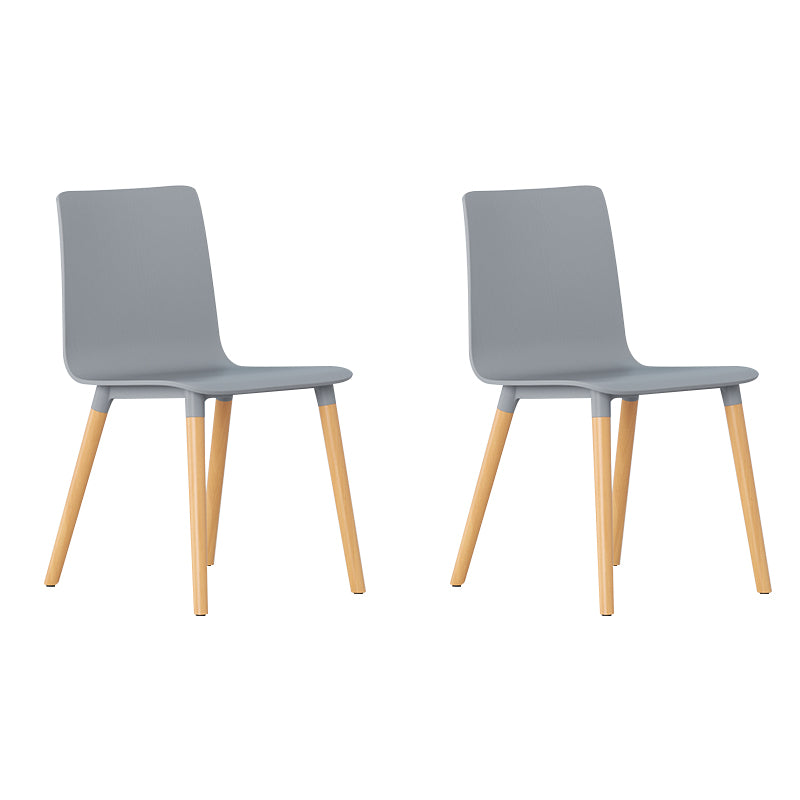 Contemporary Open Dining Chair Wooden Side Chair for Dining Room