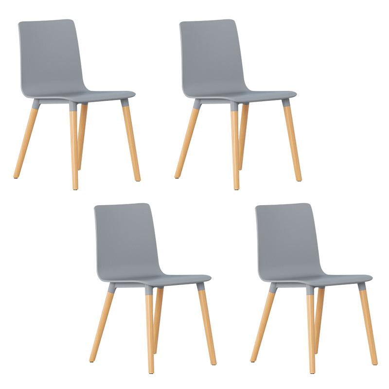 Contemporary Open Dining Chair Wooden Side Chair for Dining Room