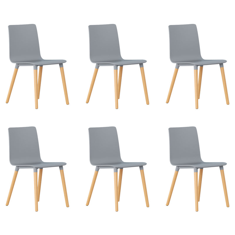 Contemporary Open Dining Chair Wooden Side Chair for Dining Room