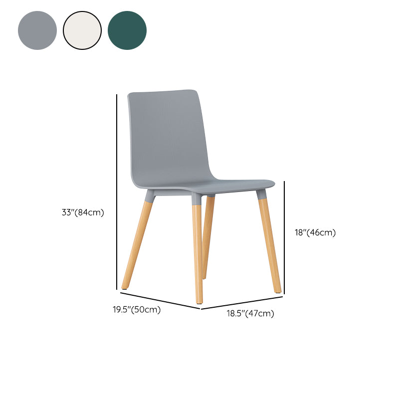 Contemporary Open Dining Chair Wooden Side Chair for Dining Room
