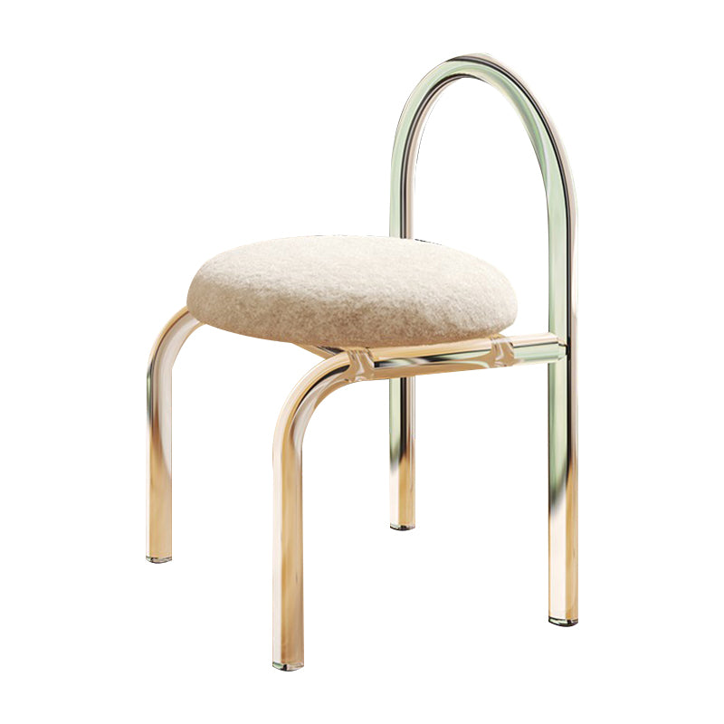 Acrylic Dining Arm Chair Open Upholstered Chair for Dining Room