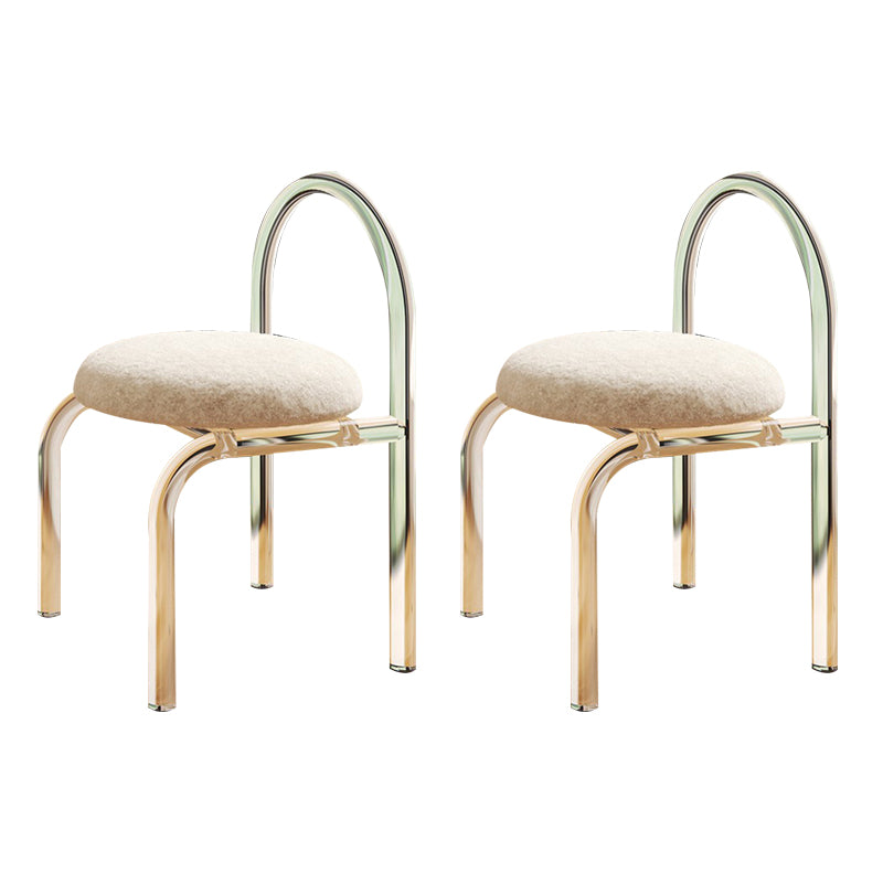 Acrylic Dining Arm Chair Open Upholstered Chair for Dining Room