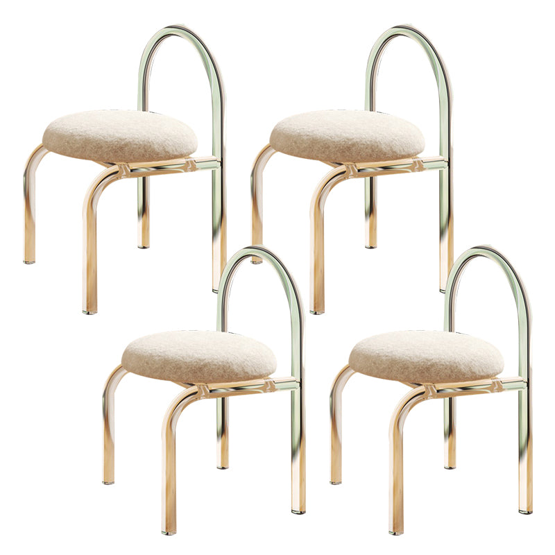 Acrylic Dining Arm Chair Open Upholstered Chair for Dining Room