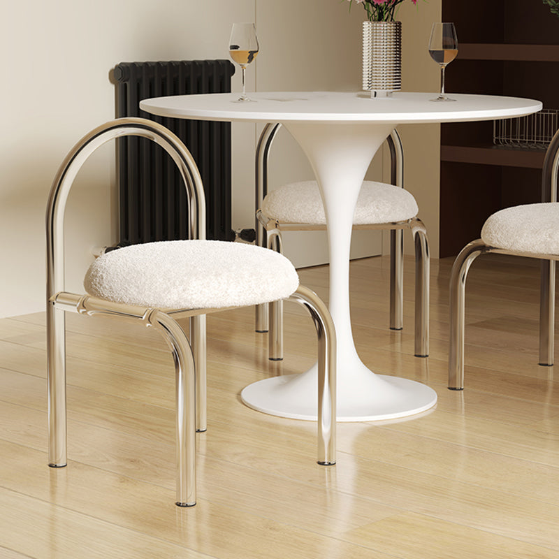 Acrylic Dining Arm Chair Open Upholstered Chair for Dining Room