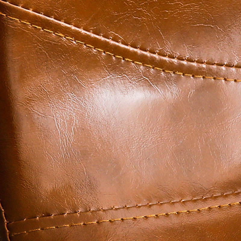 Modern Style Adjustable Backrest Counter Stool with Leather Cushion and Metal Base