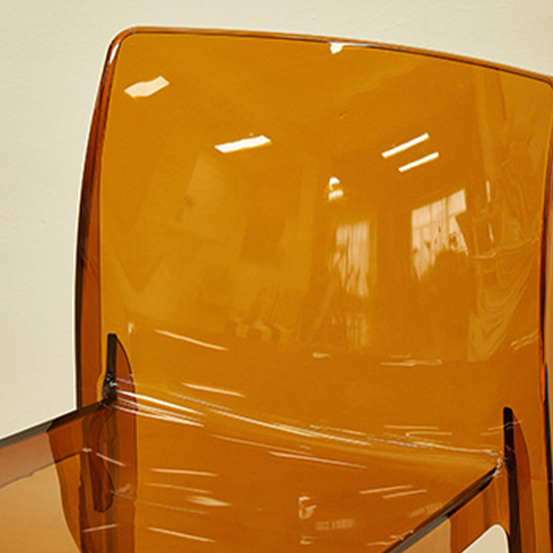 Nordic Style Acrylic Backrest Counter High Stool with 4 Legs