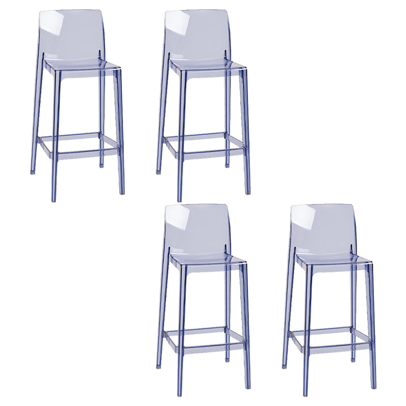 Nordic Style Acrylic Backrest Counter High Stool with 4 Legs