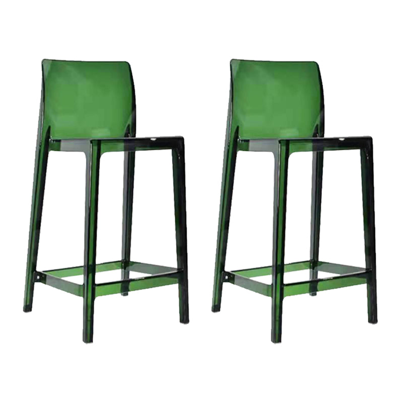 Nordic Style Acrylic Backrest Counter High Stool with 4 Legs