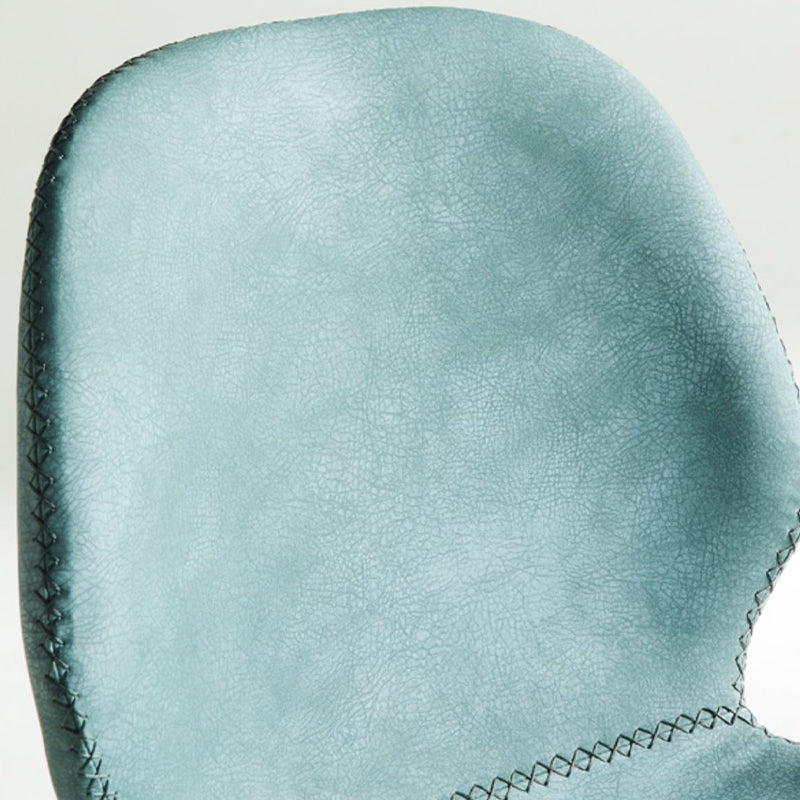 Modern Style Backrest Counter High Stool with Leather Cushion