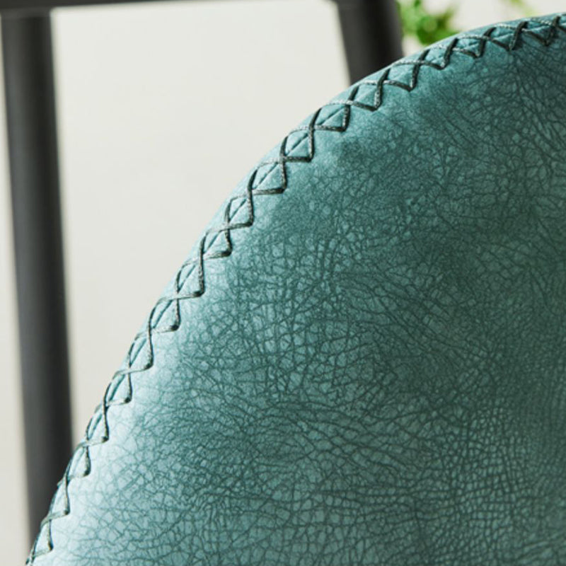 Modern Style Backrest Counter High Stool with Leather Cushion