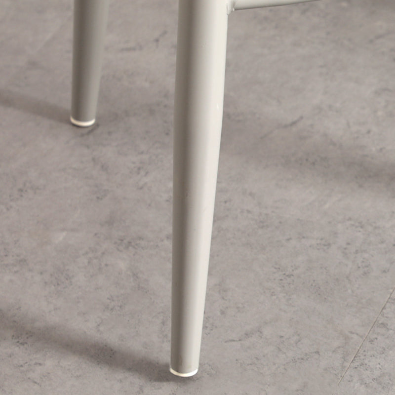 Contemporary Plastic Low Back Armless Bar Stools with Metal Base