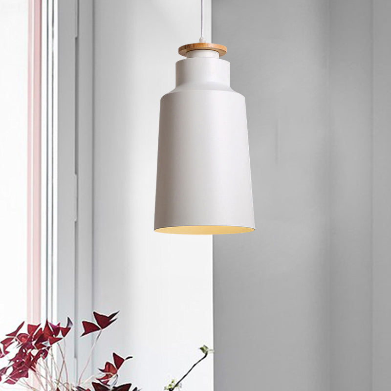 1 grange de tête / cylindre / pendentif effilé de style moderne de style noir / blanc finition en métal plafonnier plafond plafond avec cordon réglable
