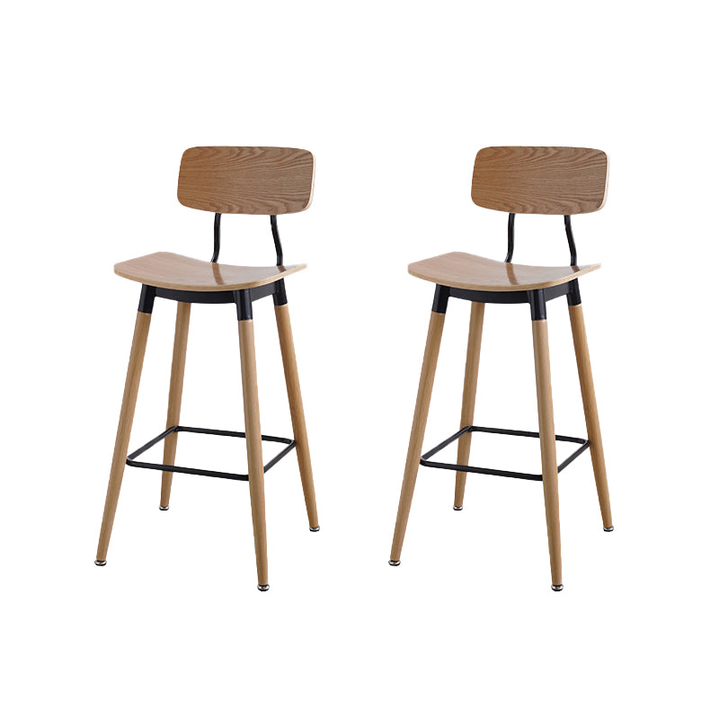 Contemporary Low Back Saddle Seat Bar Stools with Metal Base