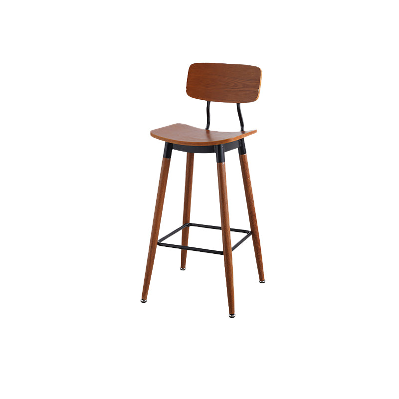 Contemporary Low Back Saddle Seat Bar Stools with Metal Base