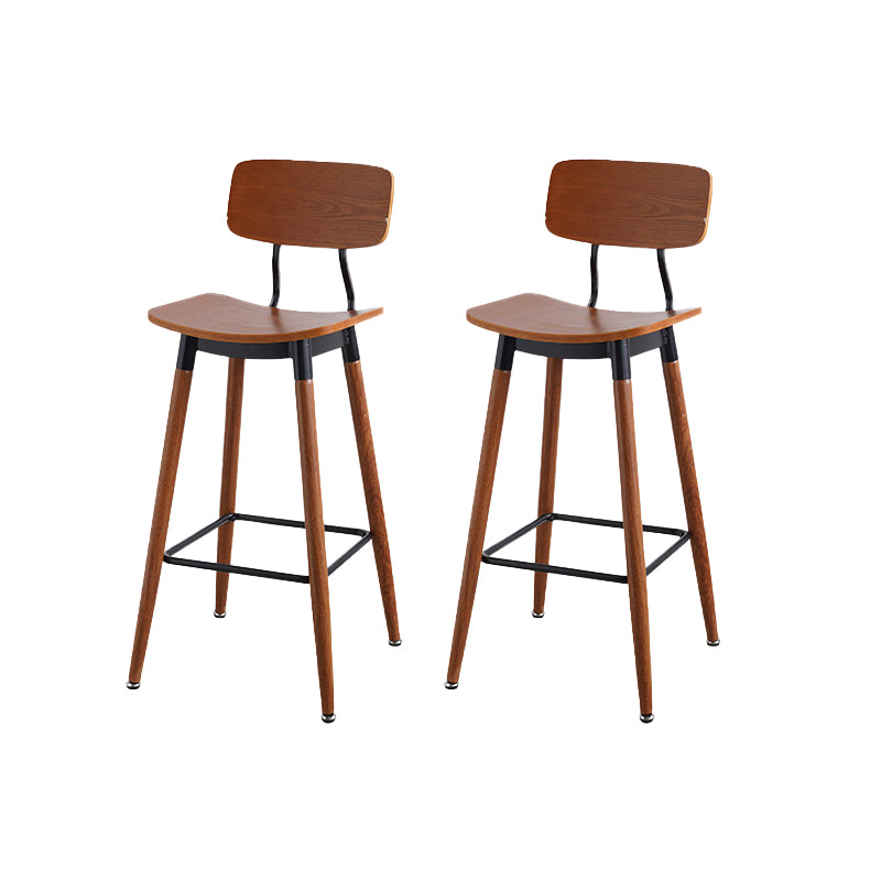 Contemporary Low Back Saddle Seat Bar Stools with Metal Base