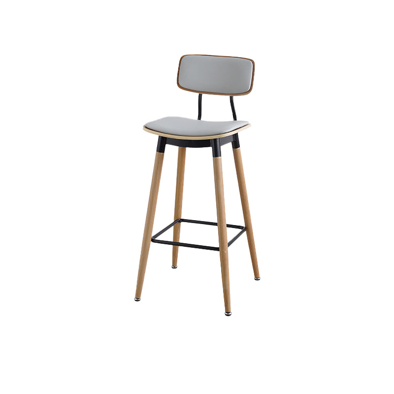 Contemporary Low Back Saddle Seat Bar Stools with Metal Base