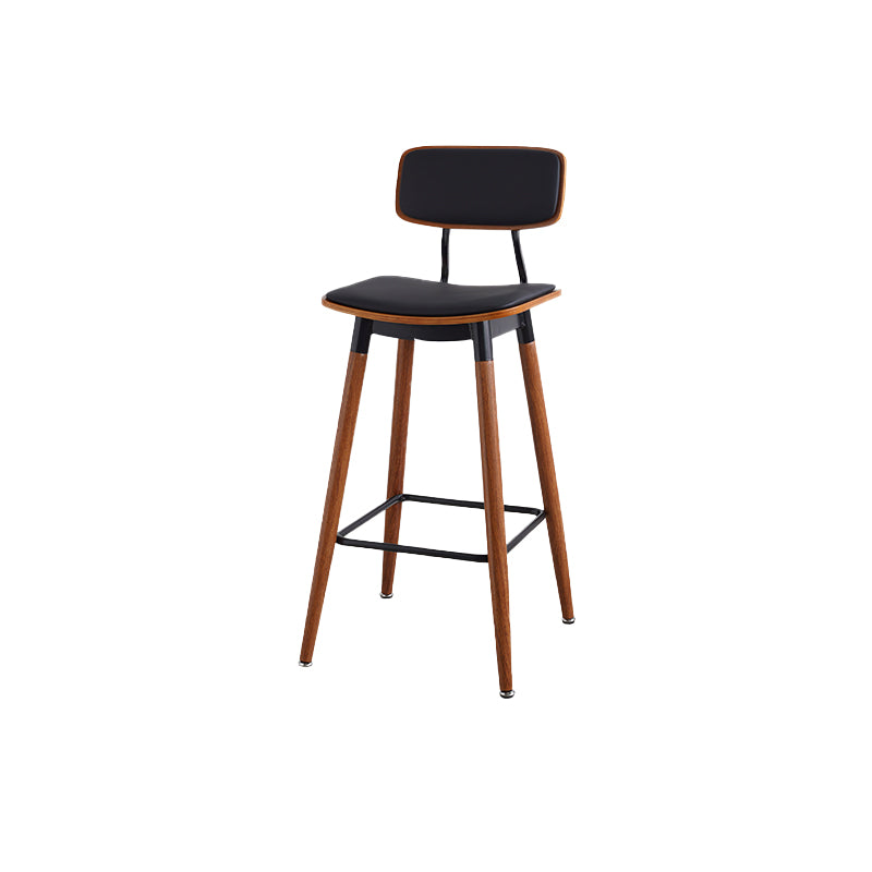 Contemporary Low Back Saddle Seat Bar Stools with Metal Base