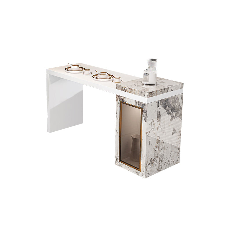 Modem & Contemporary Rectangle Stone Pub Bar Table for Living Room