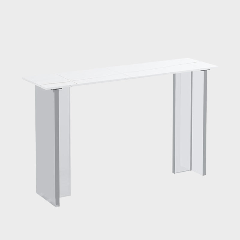 Modem & Contemporary Stone Rectangle Pub Bar Table for Living Room