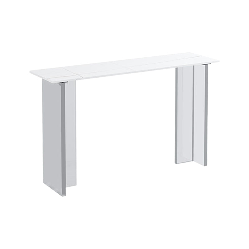 Modem & Contemporary Stone Rectangle Pub Bar Table for Living Room