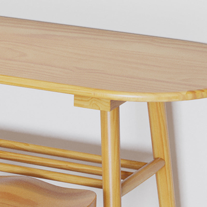 Contemporary Solid Wood Specialty Bar Height Pub Table for Living Room