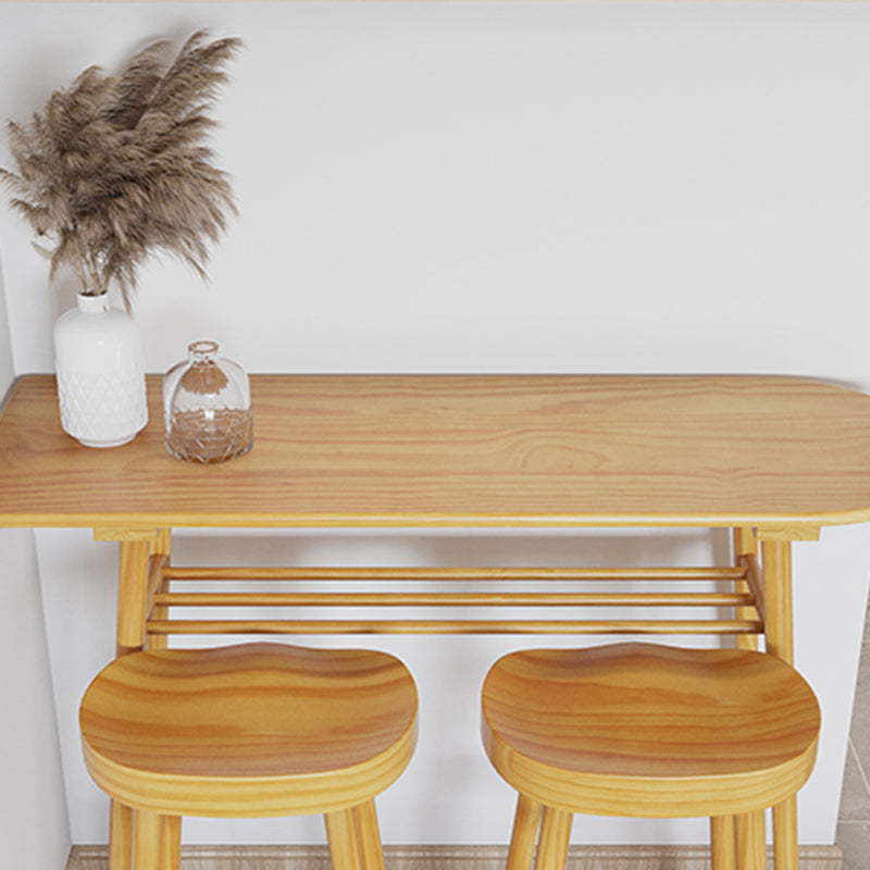 Contemporary Solid Wood Specialty Bar Height Pub Table for Living Room