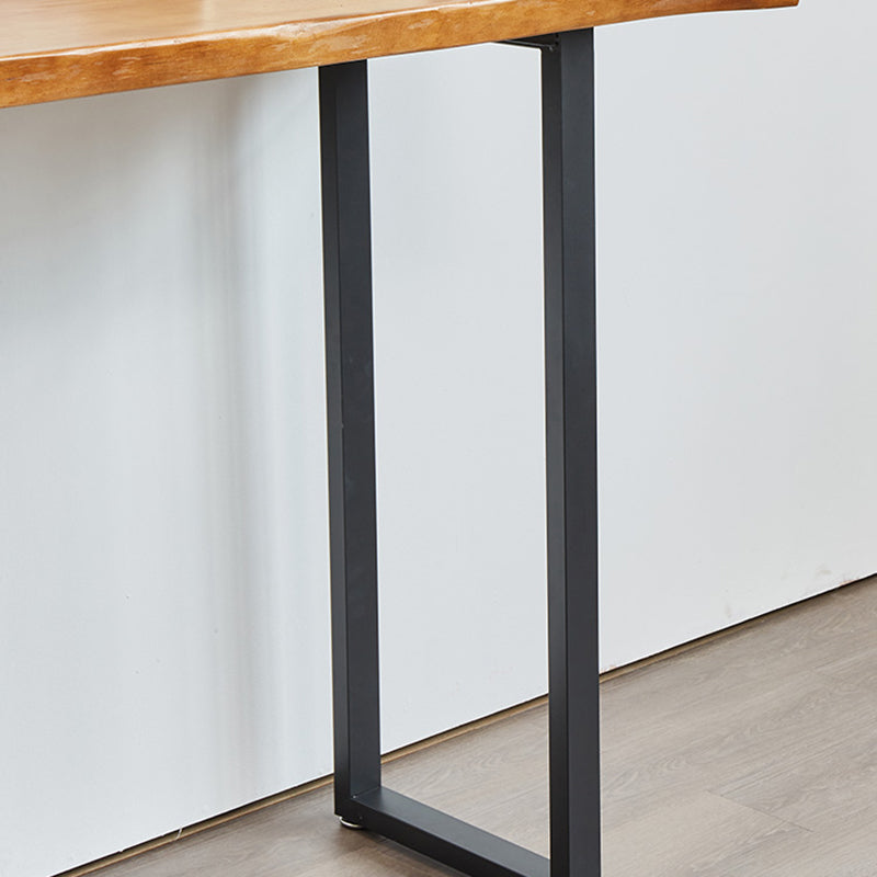 Rectangle Contemporary Solid Wood Bar Height Pub Table for Living Room