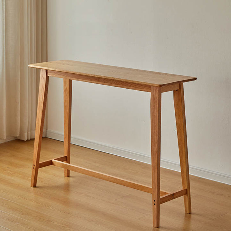 Contemporary Rectangle Solid Wood Bistro Bar Desk for Living Room