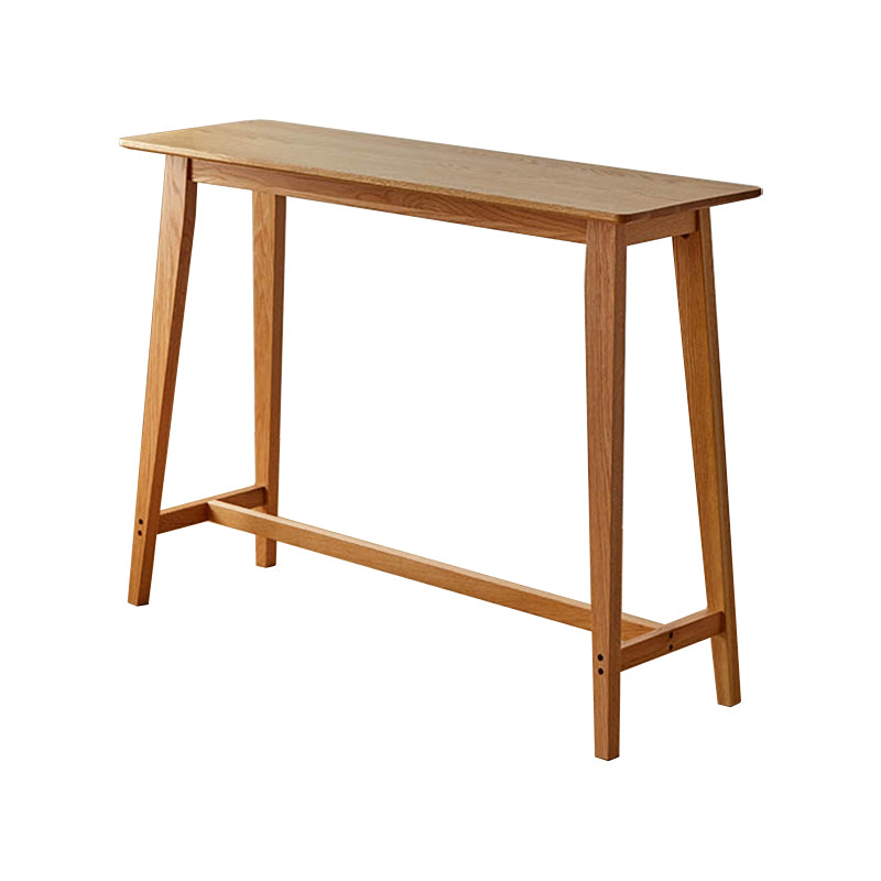 Contemporary Rectangle Solid Wood Bistro Bar Desk for Living Room