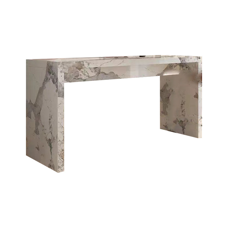Modern Style Rectangle Stone Bistro Bar Desk Table for Living Room