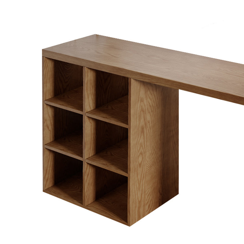 Contemporary Solid Wood Rectangle Bistro Bar Desk for Living Room