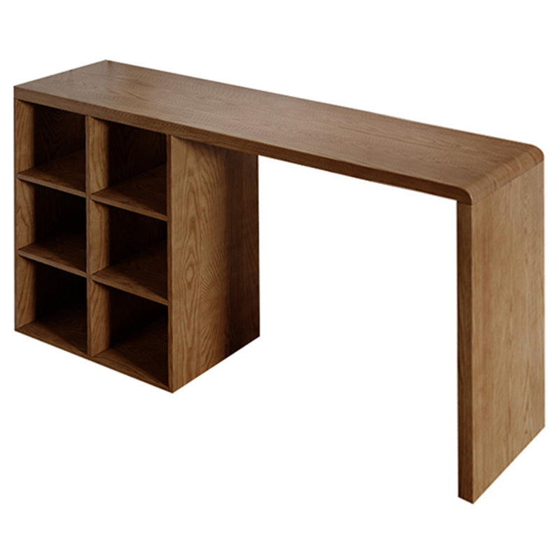 Contemporary Solid Wood Rectangle Bistro Bar Desk for Living Room