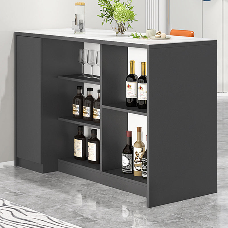 Modern Style Stone Rectangle Bistro Bar Desk Table for Living Room