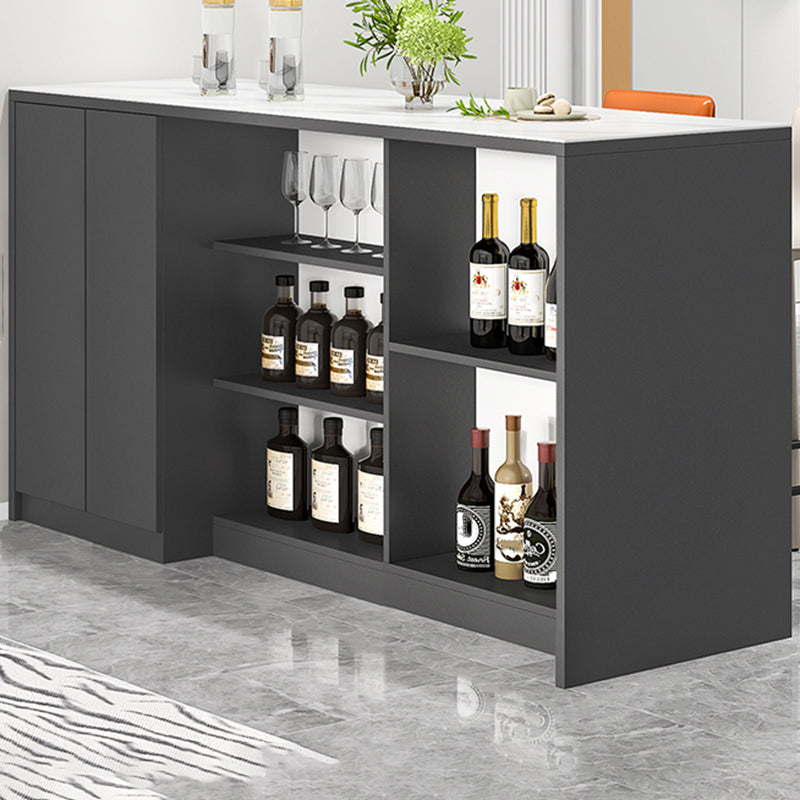 Modern Style Stone Rectangle Bistro Bar Desk Table for Living Room