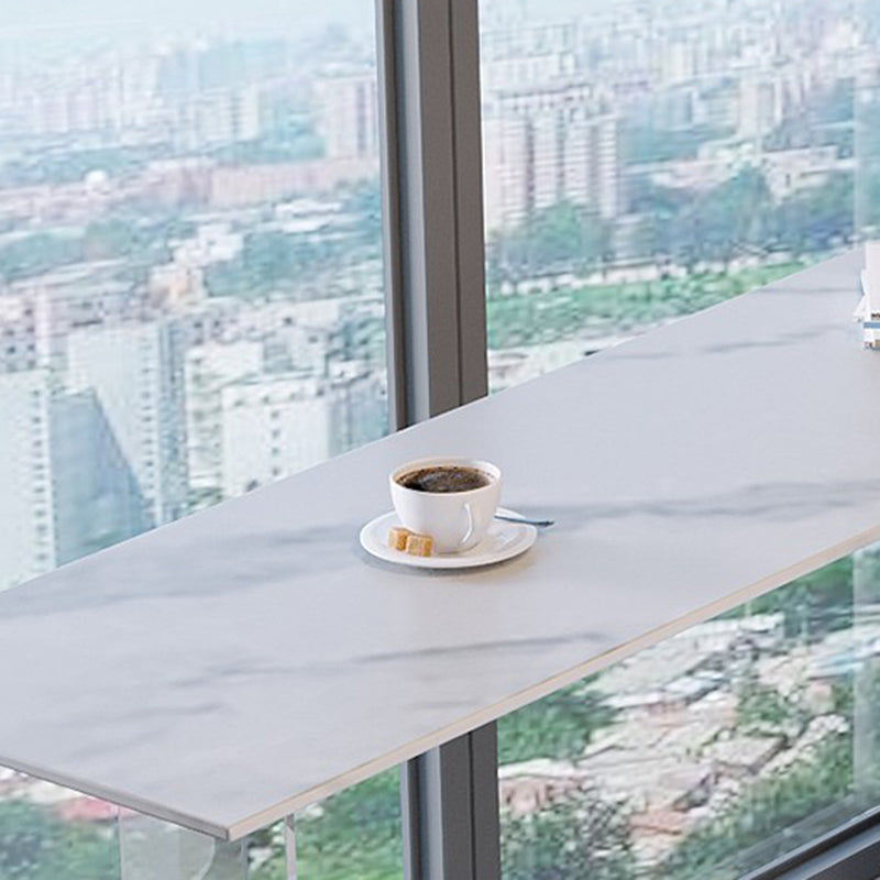 Modern Style Rectangle Stone Bar Wine Table Table for Living Room